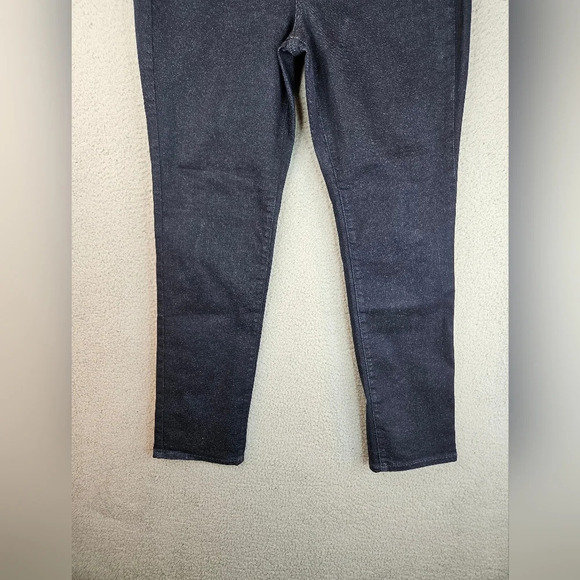 NYDJ Womens Sheri Slim Dark Blue with White Specks Denim Jeans sz 10 - Picture 4 of 11